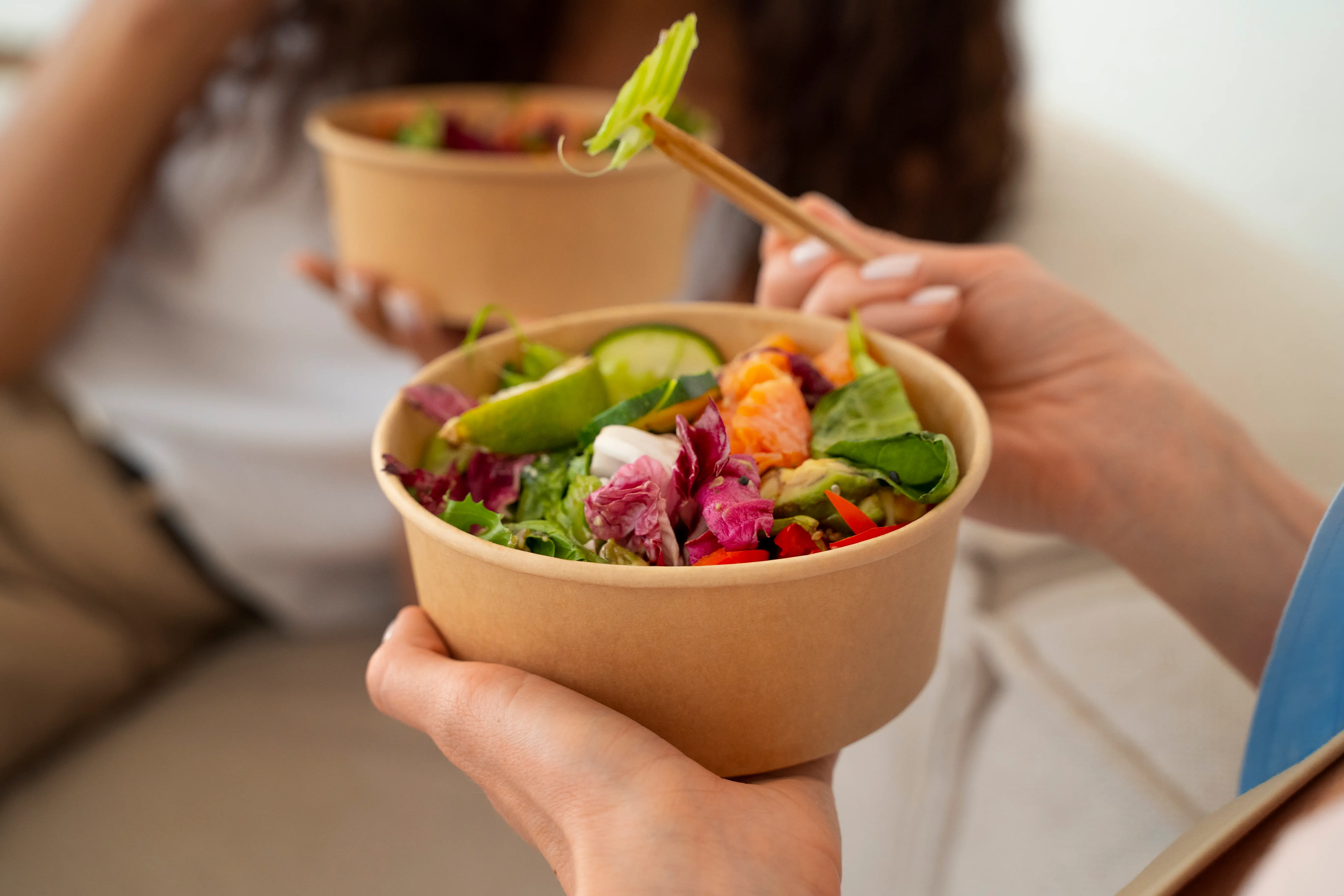 Eco Friendly Compostable Kraft Paper Tubs Salad Bowls Wholesale Manufacturer Exporter